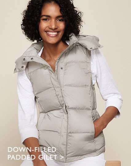DOWN-FILLED PADDED GILET
