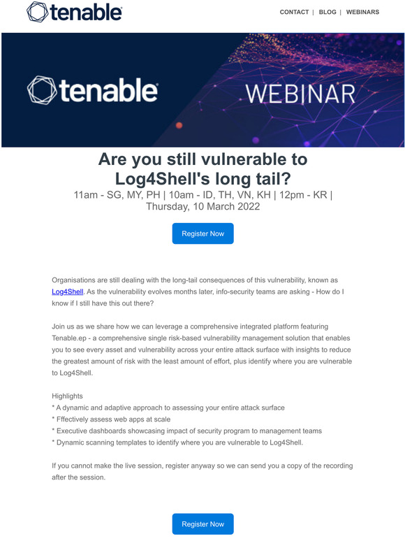 Tenable | Vulnerability Management: As Log4Shell Evolves - How Do I ...