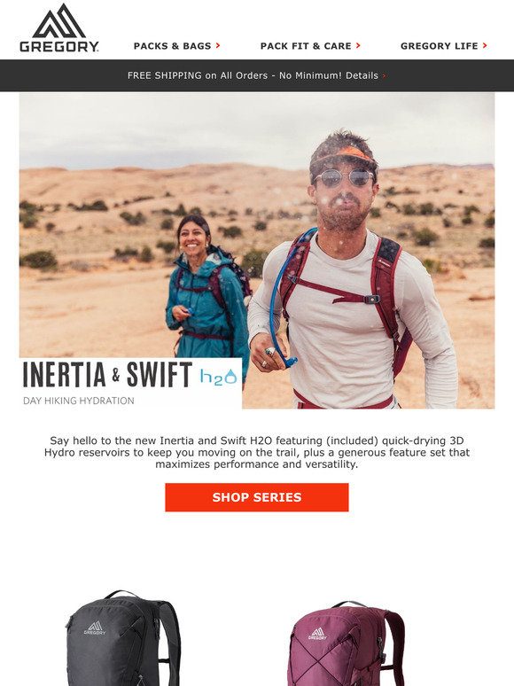 Gregory New Hydration Packs To Sip On Milled