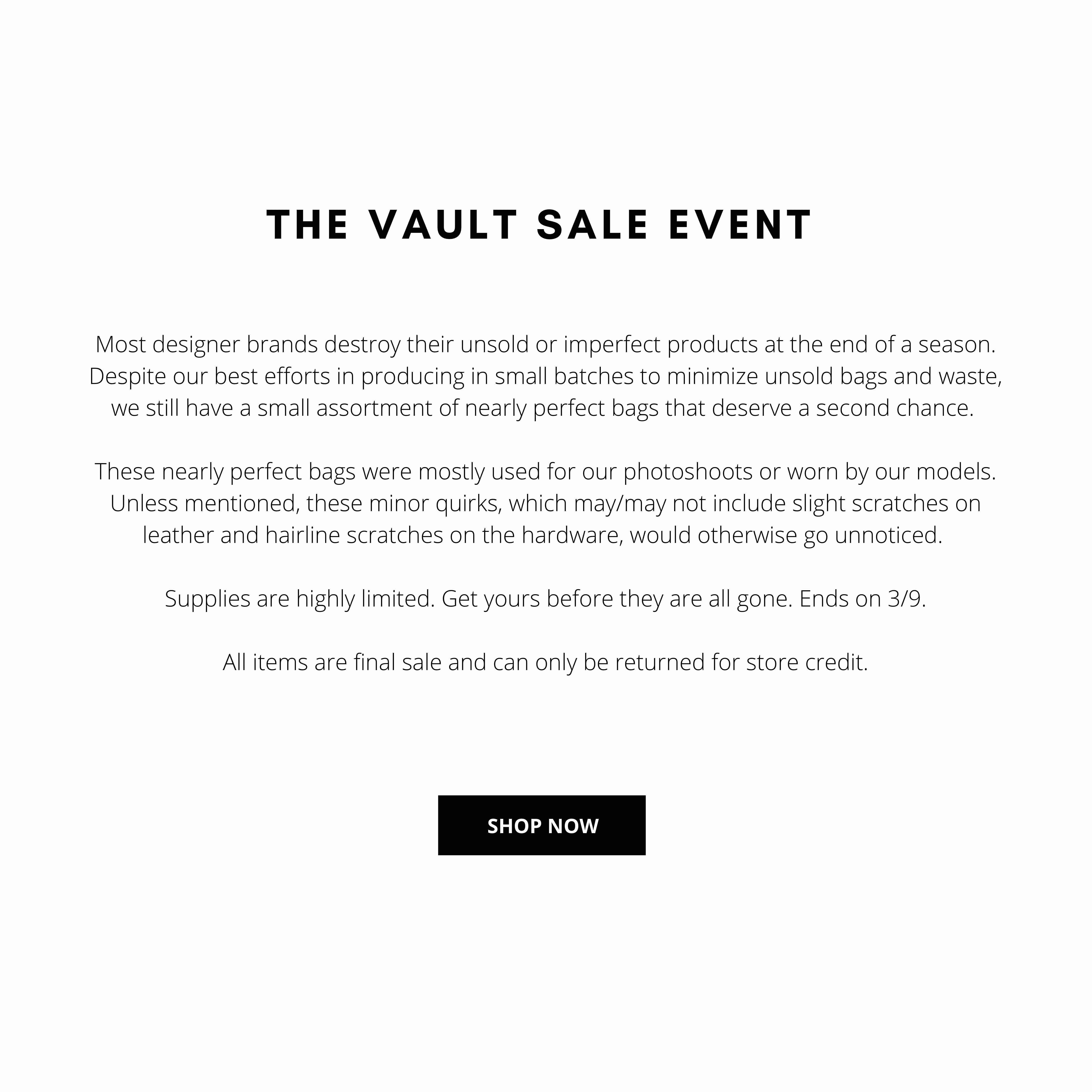 The Vault Sale Event