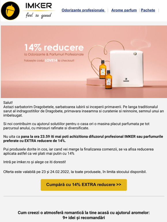 Ultima zi cu EXTRA 14% reducere la toate produsele
