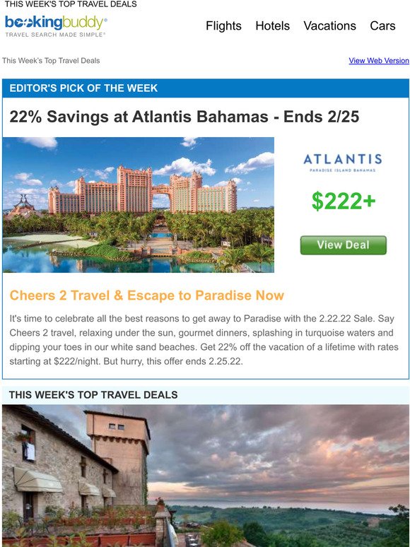22% Savings at Atlantis Bahamas - Ends 2/25 - AND MORE!