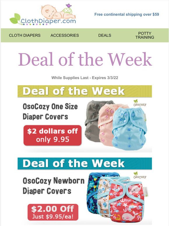 Deal of the Week: $2.00 Off OsoCozy Diaper Covers