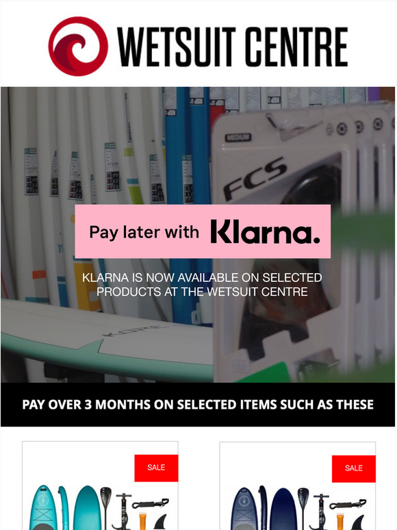 Wetsuit Centre FANCY BUYING NOW AND PAYING LATER? KLARNA NOW AVAILABLE