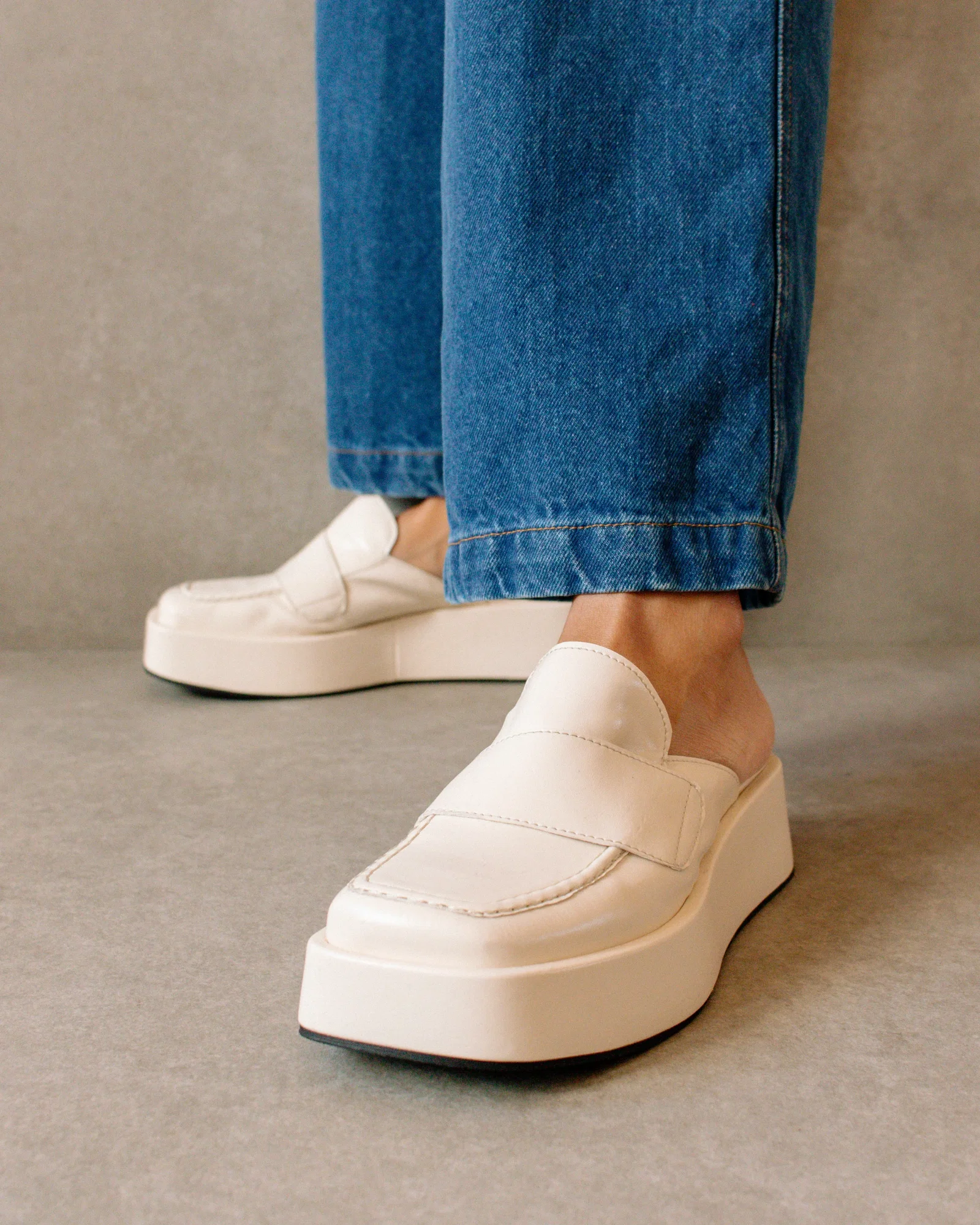 Image of Tempera Warm White Loafers