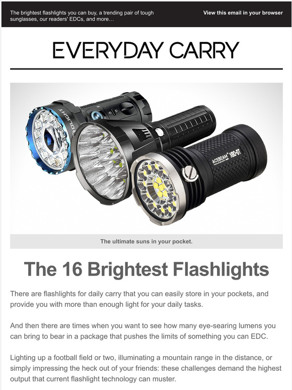 Everyday Carry The World's Brightest Flashlights Milled