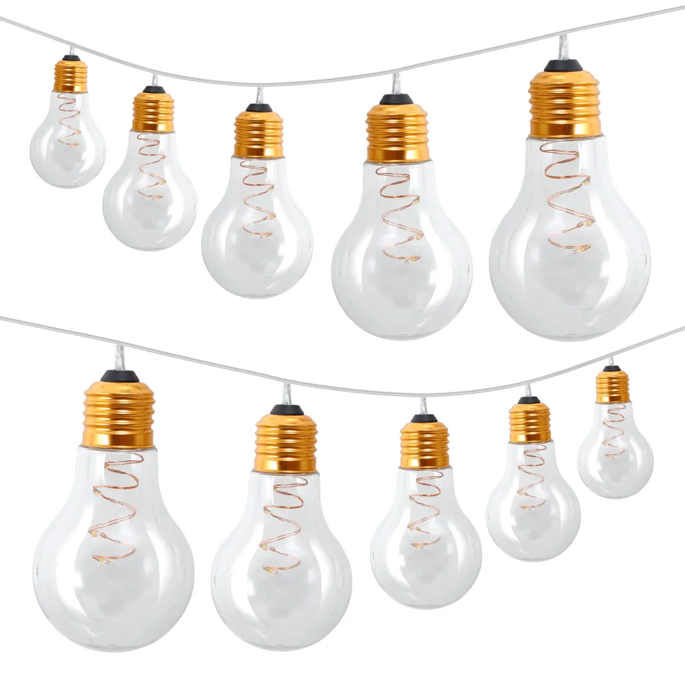 Image of Serie de Luces LED para Exterior 10 Focos de Plástico