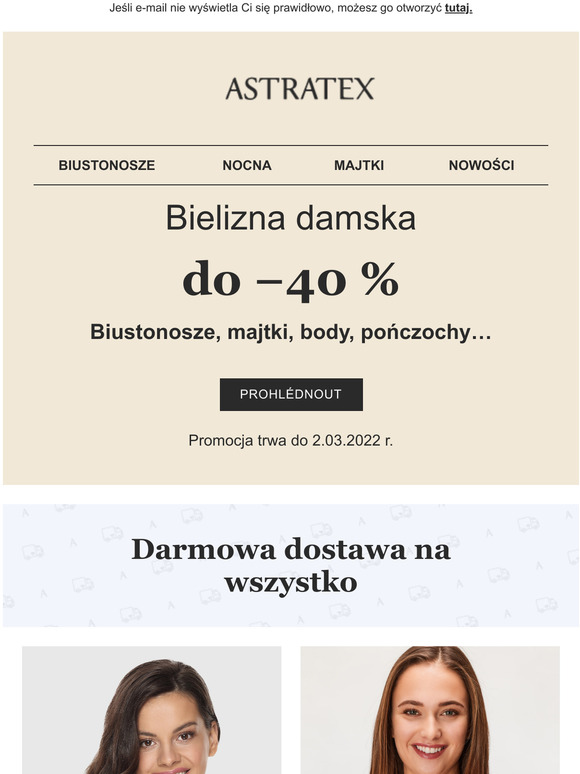 Darmowa dostawa na wszystko oraz specjalna znika dla mam i dzieci.