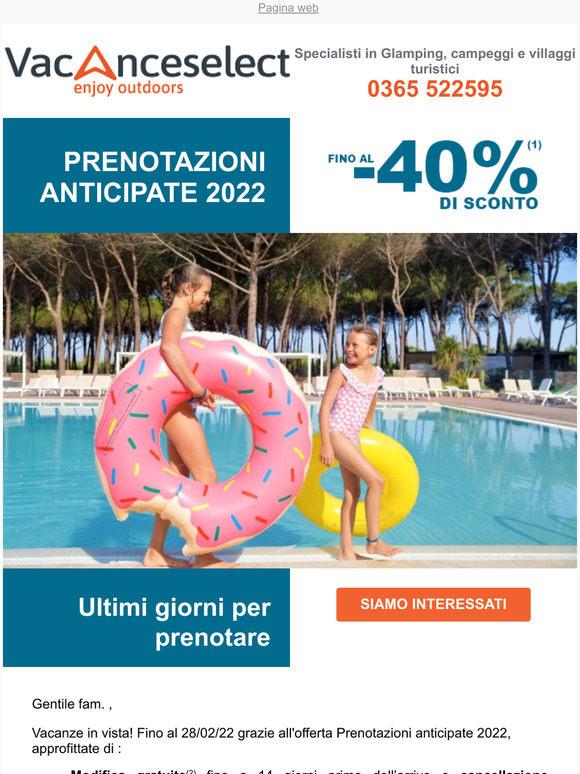  Solo 3 giorni per approfittare dellofferta prenotazioni anticipate