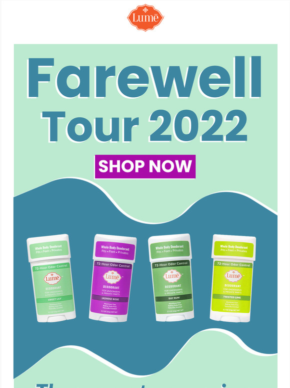 Lume Deodorant 2022 Farewell Tour Milled