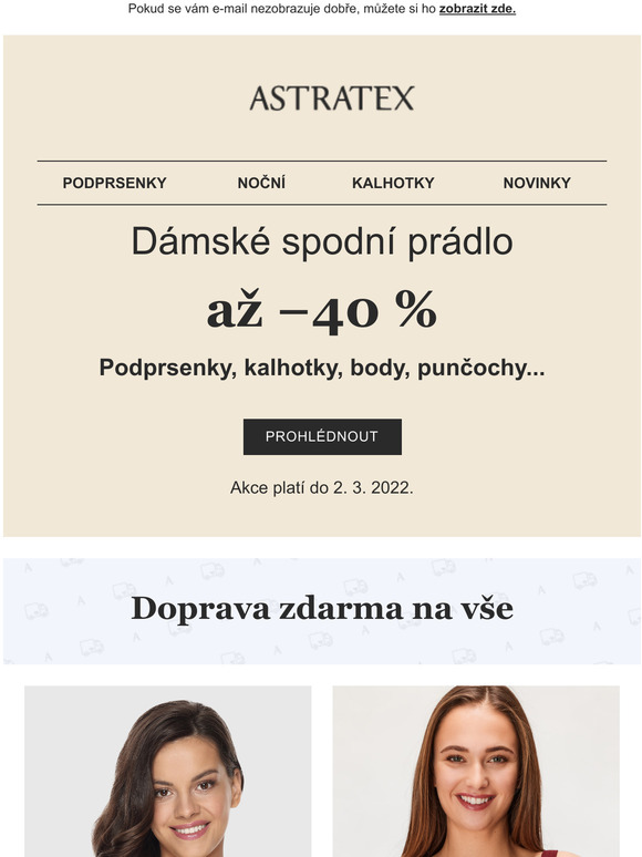 Doprava zdarma na cokoliv a speciln sleva pro maminky a dti.