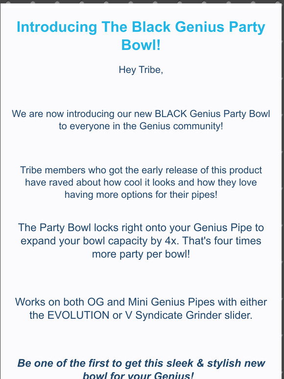 Genius Party Bowl – Genius One, Inc
