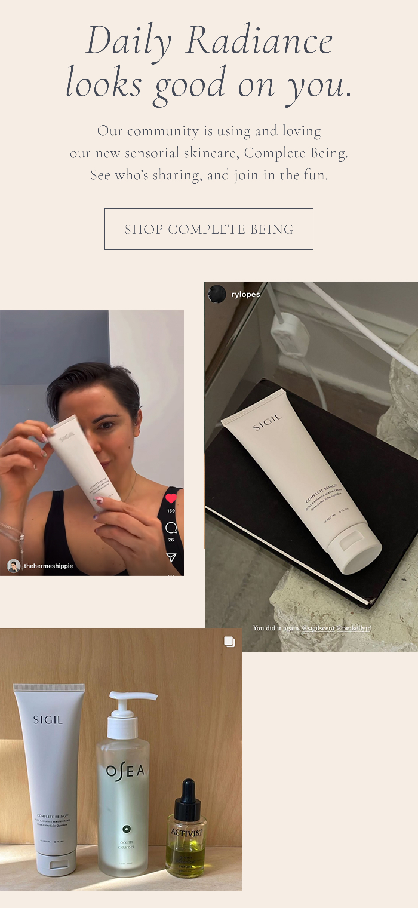 Daily Radiance Serum looks good on you