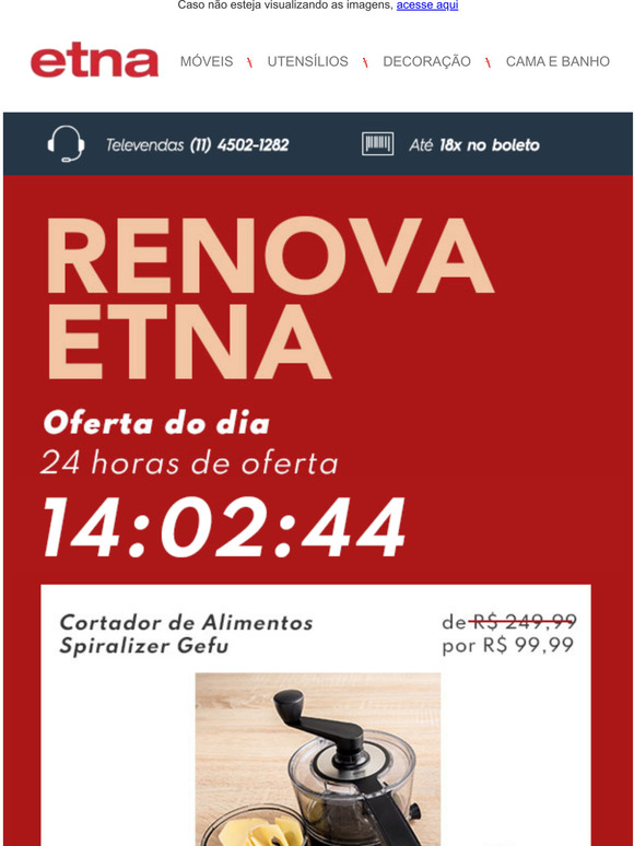 Oferta do dia: Cortador de alimentos com 60% OFF