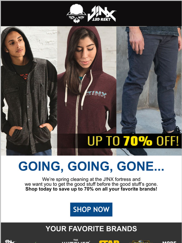 Up to 70% OFFwhile supplies last. 