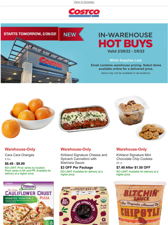 Costco InWarehouse Hot Buys Start Tomorrow, 2/26/22! Plus MemberOnly