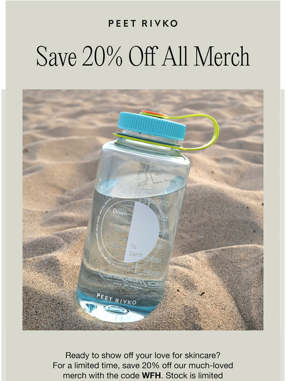 This just in  20% off all merch
