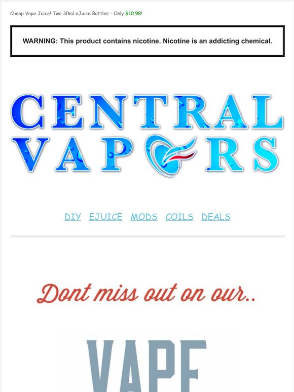 Vape & Save - Get our Vape Discount Deal at CentralVapors