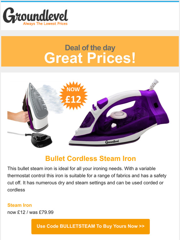 groundlevel cordless steam iron