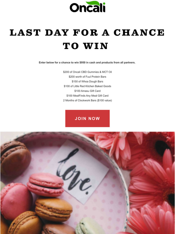 Last day for a chance to win!