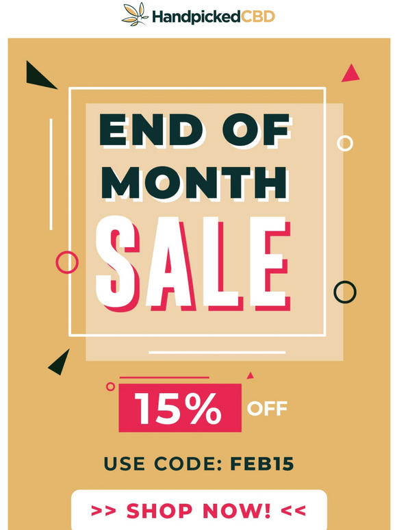 Get 15% OFF in our End of Month Sale TODAY! 