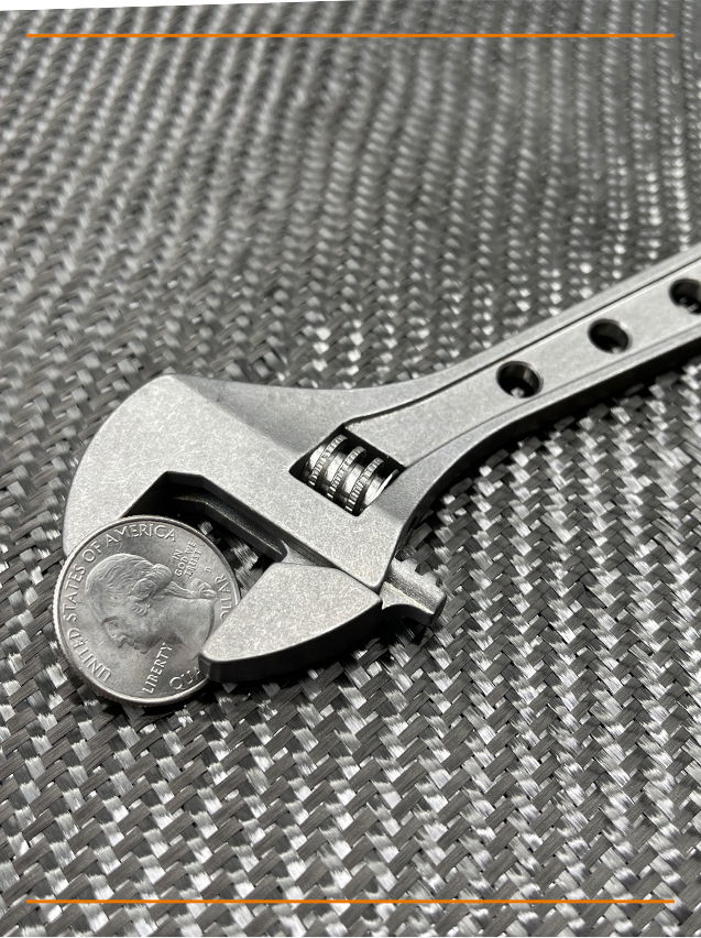 Small Adjustable Wrench - Titanium 3 Inch ( NSN Pending )