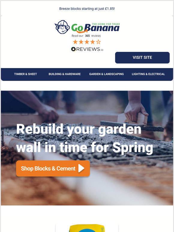  BIG savings on Bricks, Blocks & Cement