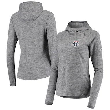 Women's Nike Heathered Gray Washington Wizards Element Raglan Pullover Hoodie