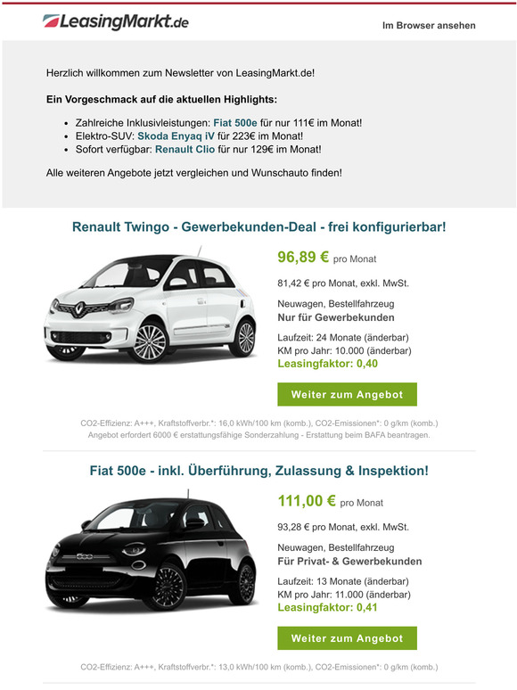 LeasingMarkt.de DE Leasing ab 82 (exkl. MwSt.) schnell sein lohnt sich! Milled
