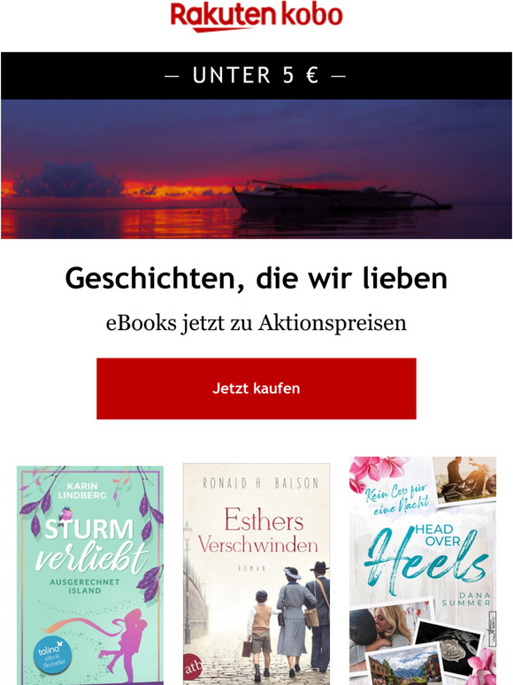 Unter 5 : eBooks jetzt zu tollen Preisen