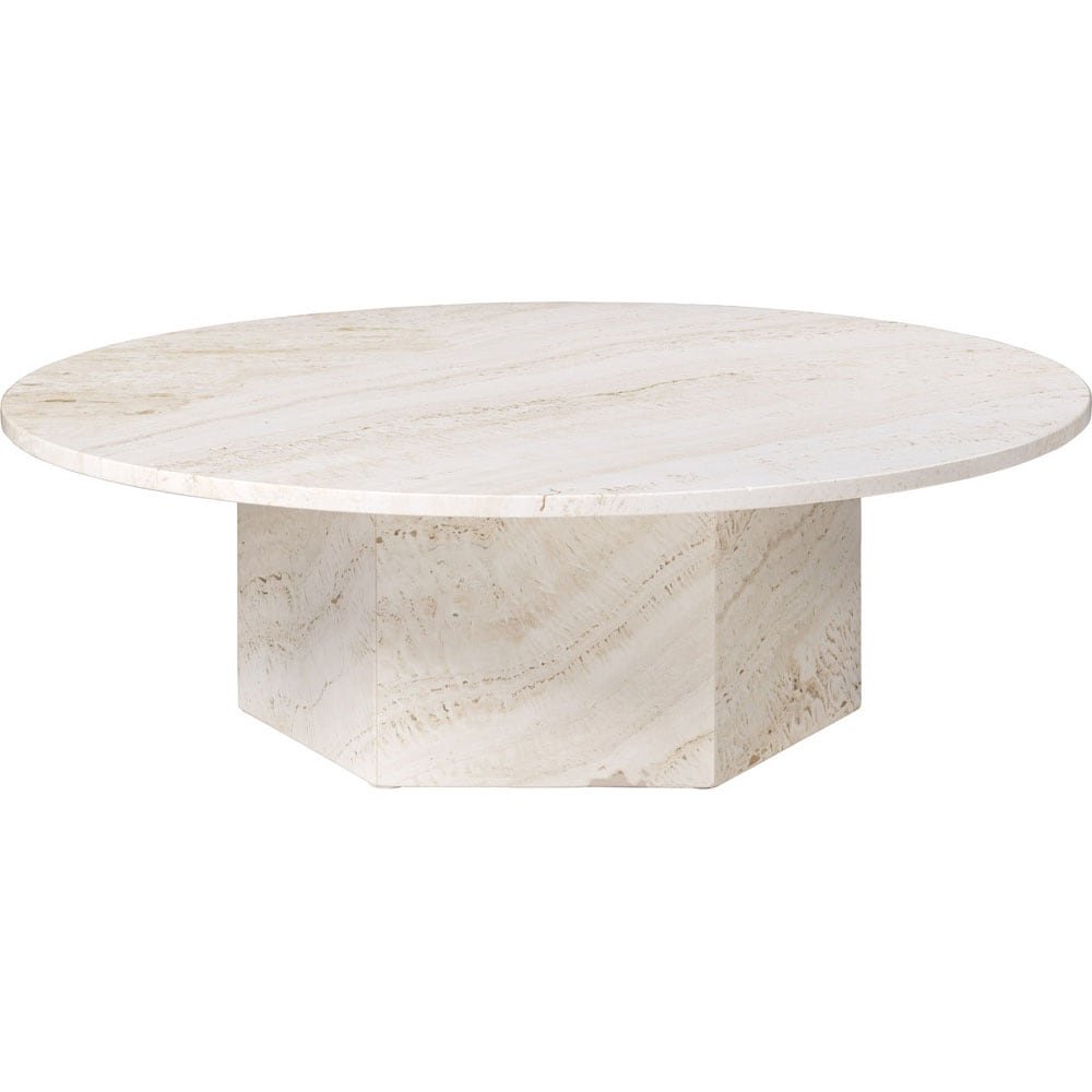 Epic Coffee Table Round Ø110 cm, White Travertine