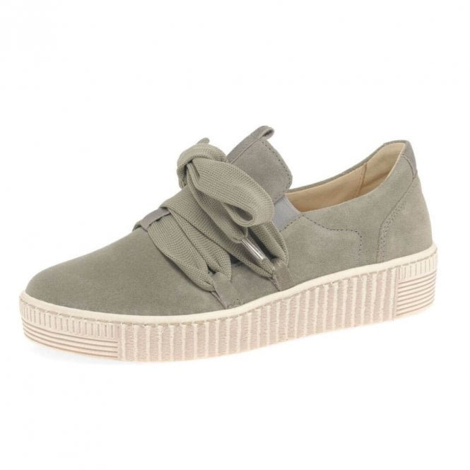 Waltz Lace Up Sport Sneakers in Sage 