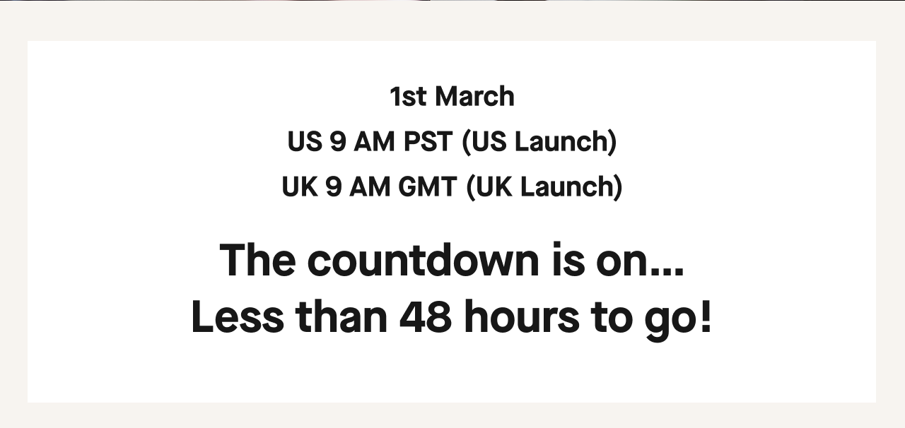 Don't forget - 48 hours to go