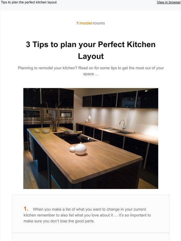 3 Tips for your Perfect Kitchen Layout