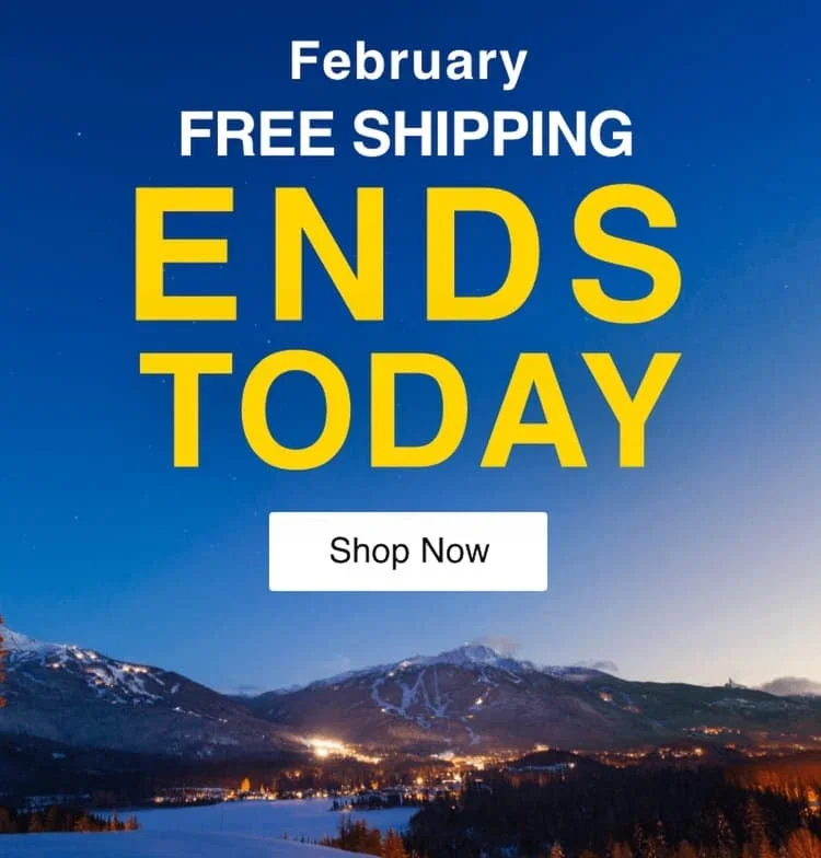 February Free Shipping Ends Soon