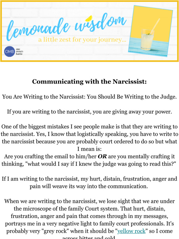 Lemonade Wisdom: Giving Away Your Power