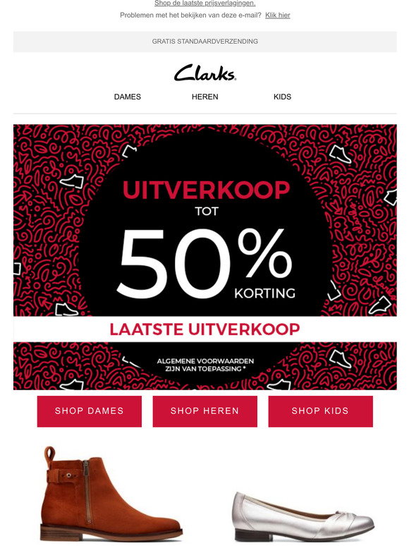 Clarks : Krijg tot 30% korting op een enorm aanbod van maten | Milled