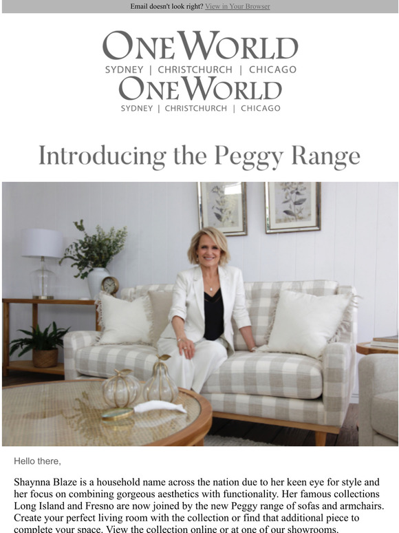 Living room comfort with Shaynna Blaze Peggy Range
