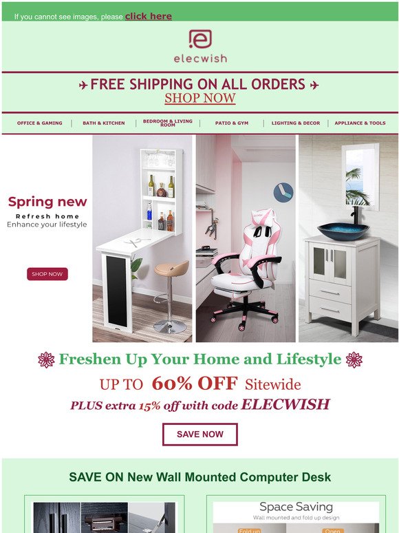 UP TO 60% OFF plus...Saving from This Spring  