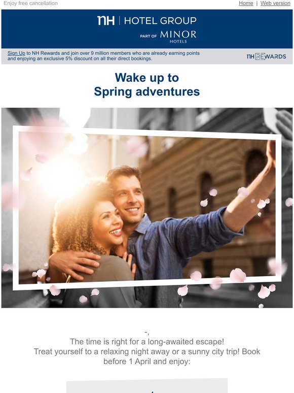 -up to 20% off to escape again this Spring! 