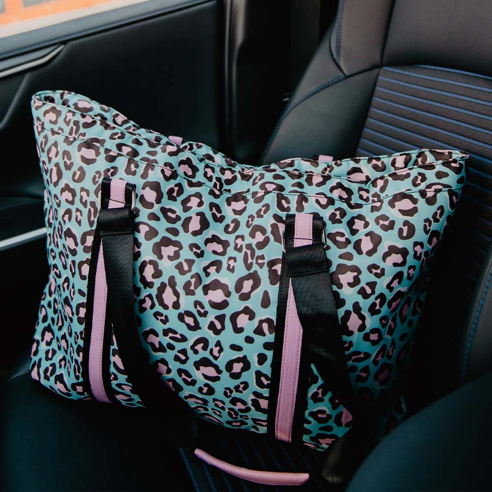 Image of Blue Leopard Tote Bag