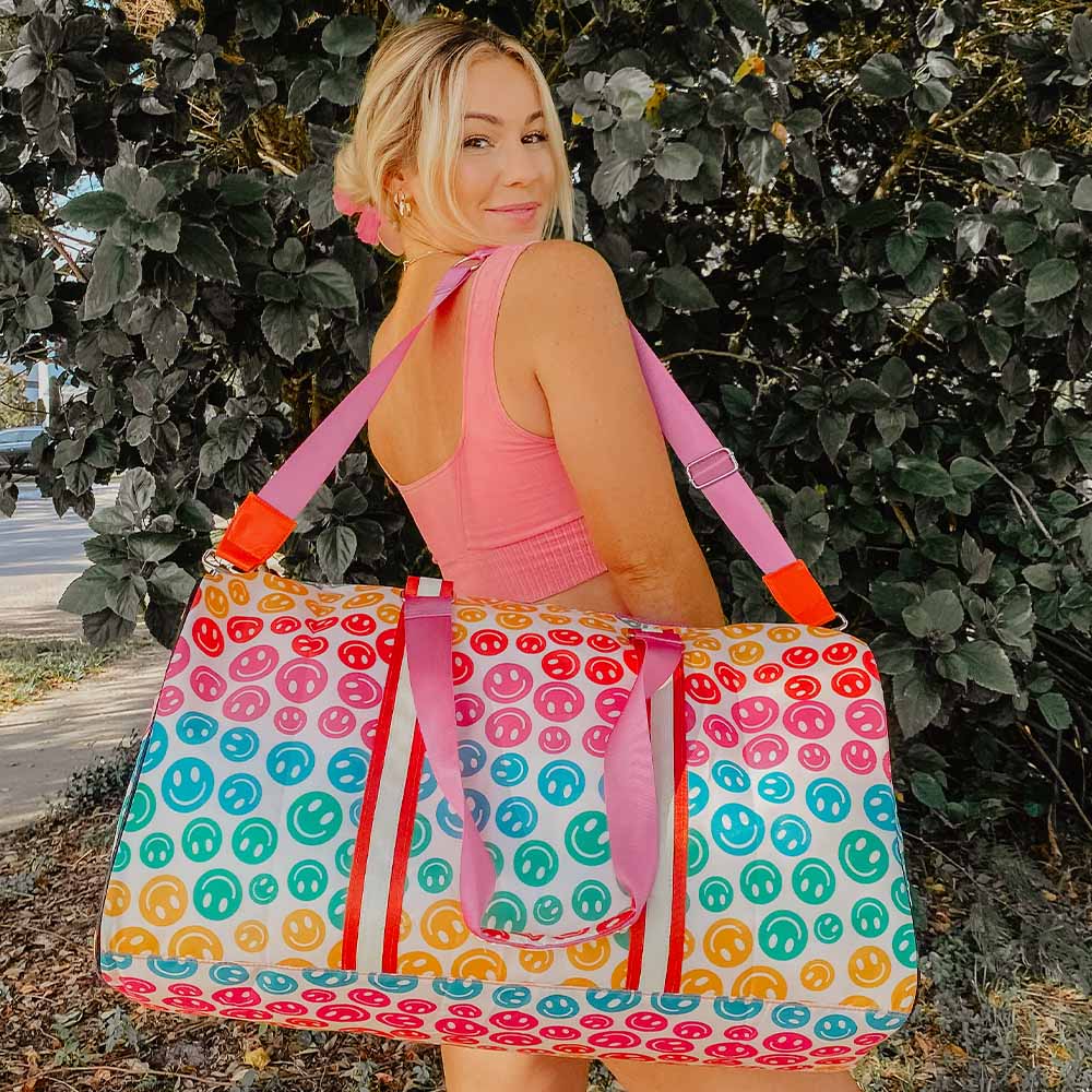 Image of Happy Face Travel Weekender Bag