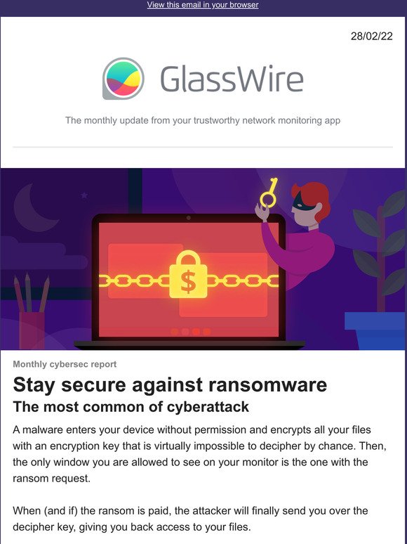 Glasswire -Ransomware everywhere. Be aware!
