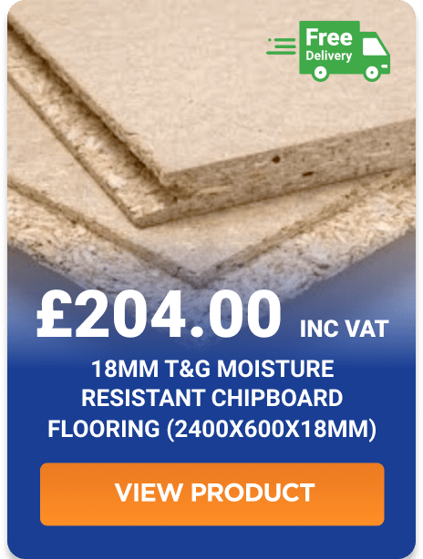 18mm T&G Moisture Resistant Chipboard Flooring (2400x600x18mm), 10