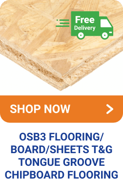 OSB3 FLOORING/BOARD/SHEETS T&G TONGUE GROOVE CHIPBOARD FLOORING 8X2 18MM, 1200MM X 600MM