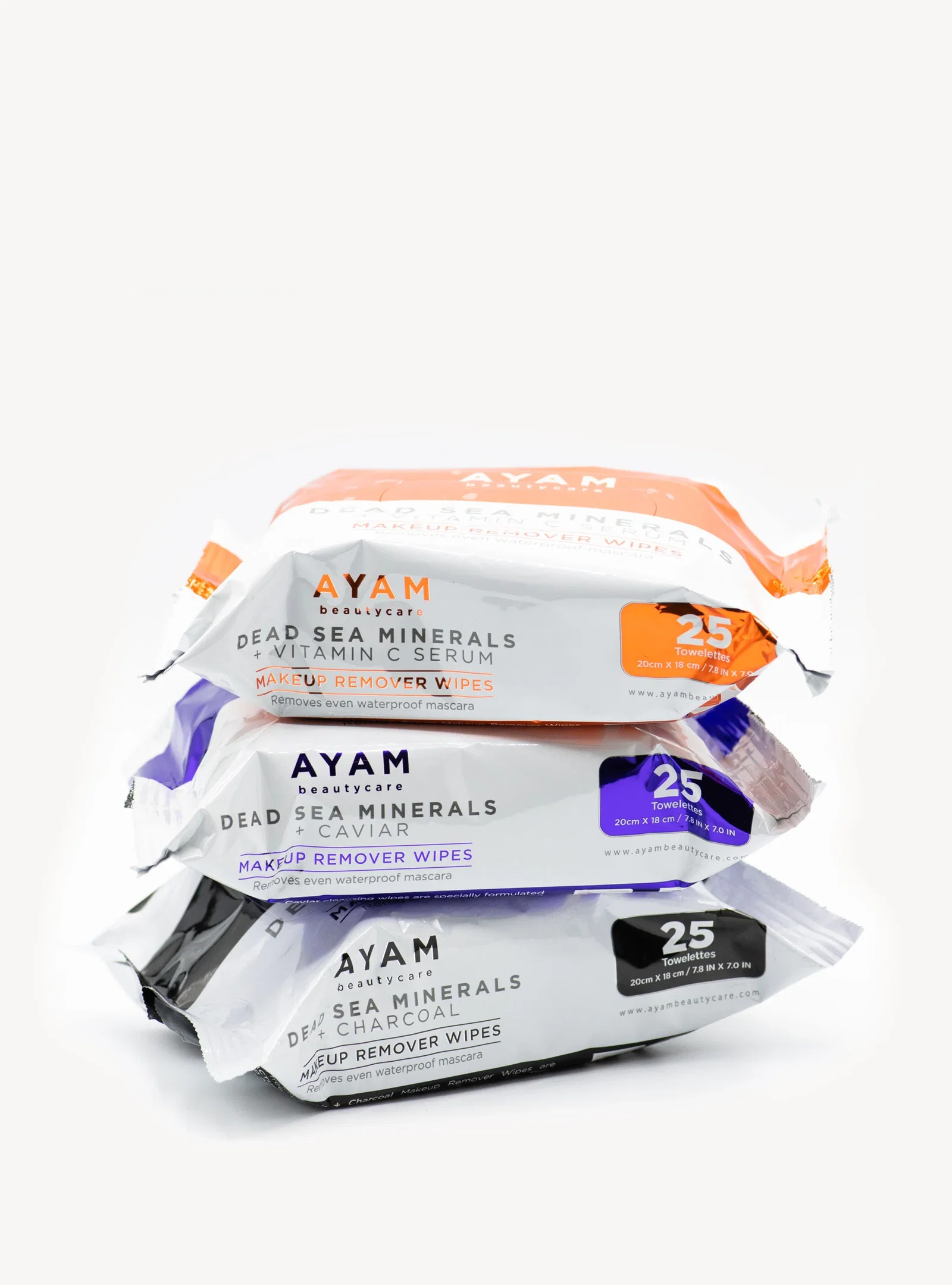 Image of Charcoal + Caviar + Vitamin C + Dead Sea Minerals - Makeup Wipes