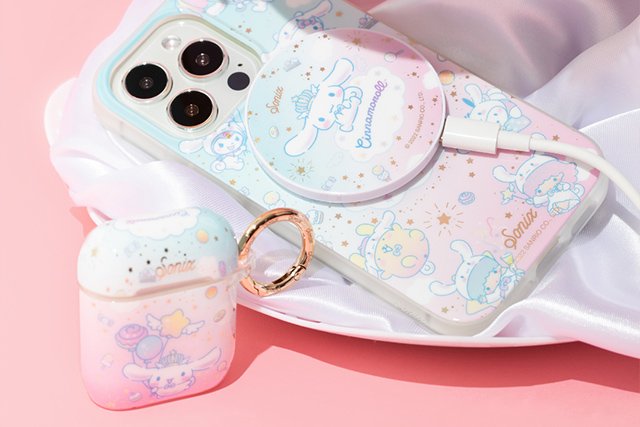 Image of Cinnamoroll iPhone Case, AirPods Case, and MagLInk charger