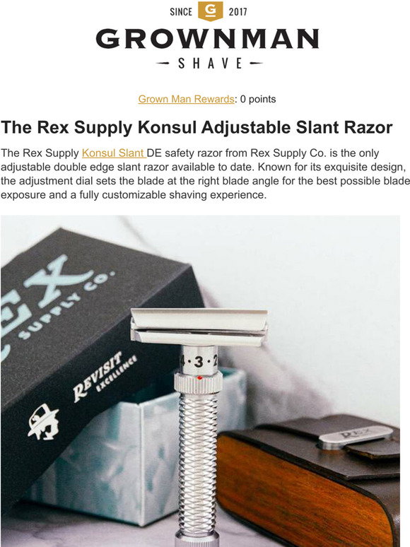 Square Man Razor Grown Man Shave: The World's First Adjustable Slant Razor | Milled