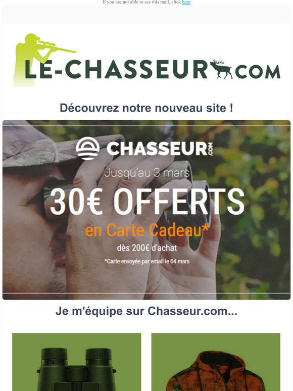 le chasseur Offre spciale SOLDES sur Chasseur Profitez