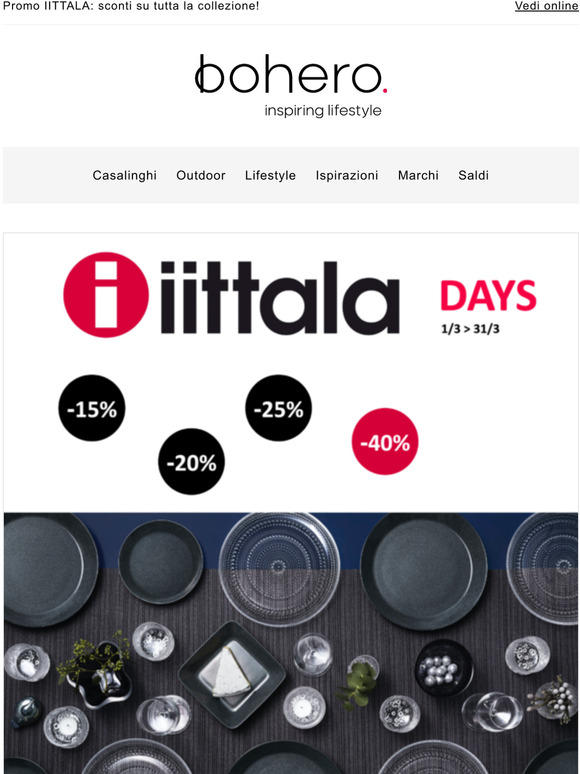 Promo IITTALA: sconti su tutta la collezione!